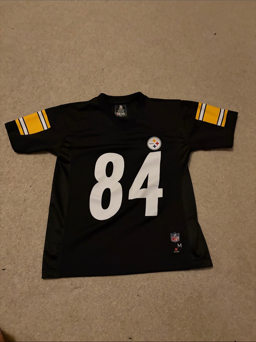 NFL Kids Black and Yellow #84 Football Jersey